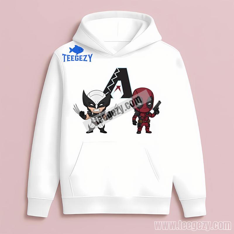 Wolverine Deadpool Crossover Arizona Diamondbacks Trendy Hoodie Wolverine Deadpool Crossover Arizona Diamondbacks Trendy Hoodie