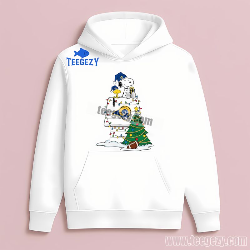 Woodstock Christmas Snoopy Los Angeles Rams Hoodie Woodstock Christmas Snoopy Los Angeles Rams Hoodie