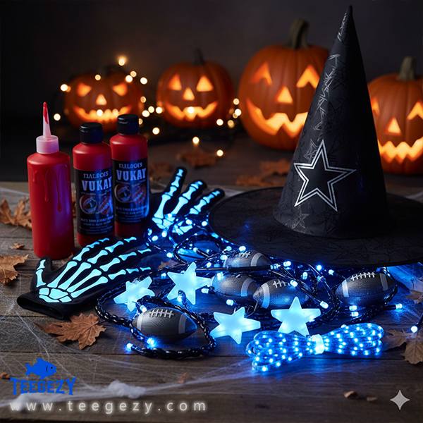Dallas Cowboys Halloween Costume Accessories with Witch Hat and Props Dallas Cowboys Halloween Costume Accessories with Witch Hat and Props
