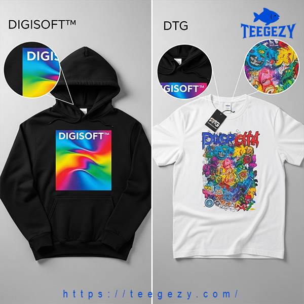 Teegezy DIGISOFT vs DTG Print Quality Comparison on Hoodie and Tee Teegezy DIGISOFT vs DTG Print Quality Comparison on Hoodie and Tee
