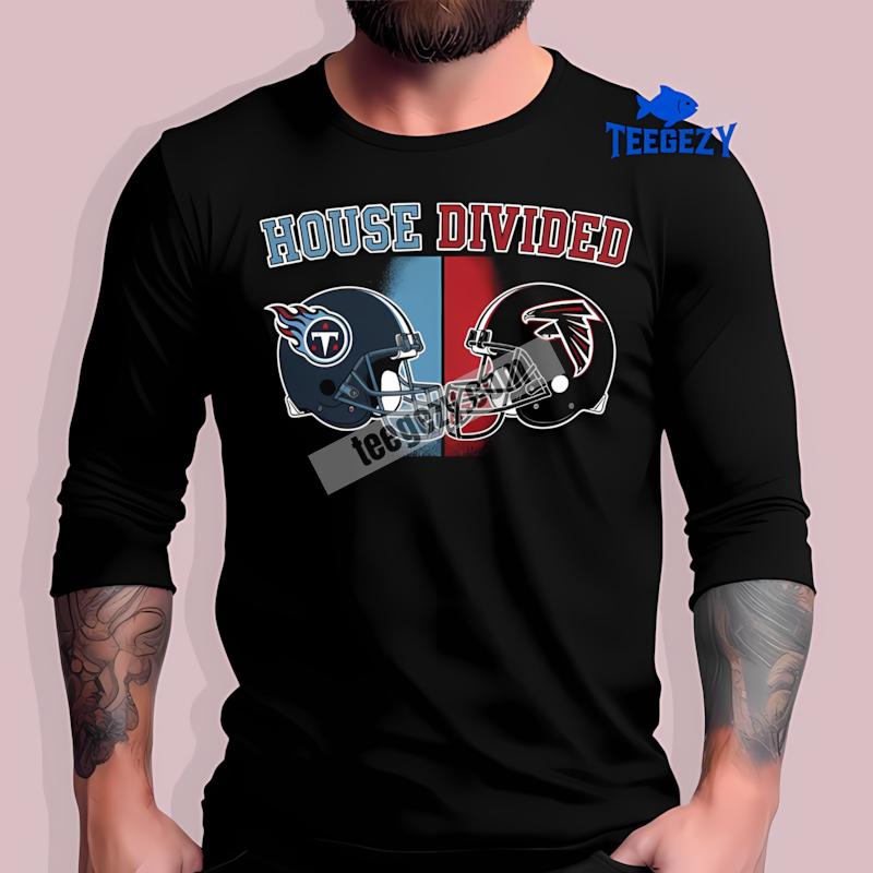 Atlanta Falcons Vs Tennessee Titans House Divided Long Sleeve Atlanta Falcons Vs Tennessee Titans House Divided Long Sleeve