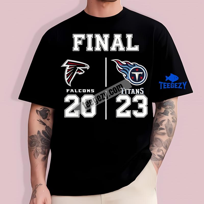 Atlanta Falcons Vs Tennessee Titans Retro Final Score Shirt