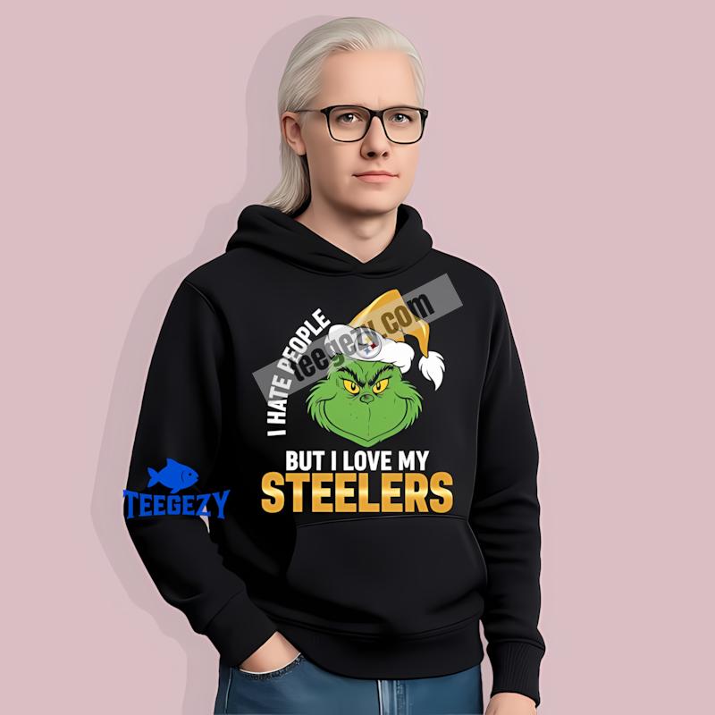 Christmas Grinch Pittsburgh SHoodielers Hate People But Love Shirt Christmas Grinch Pittsburgh SHoodielers Hate People But Love Shirt