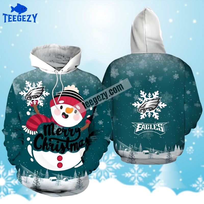 Christmas Santa Claus Philadelphia Eagles White Blue Zip Up 3D Hoodie Christmas Santa Claus Philadelphia Eagles White Blue Zip Up 3D Hoodie