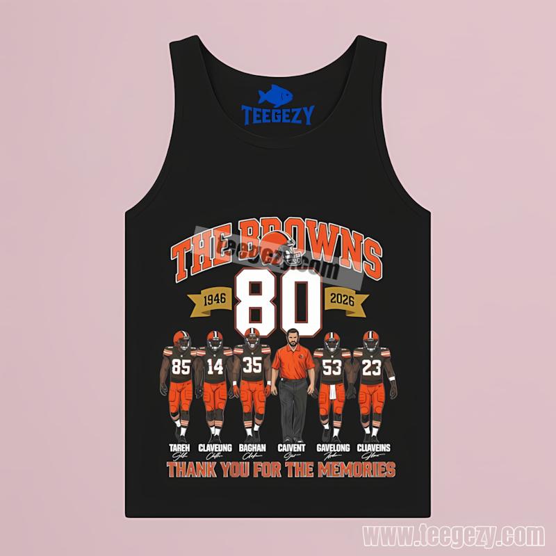 Cleveland Browns 80Th Year Thank You For The Memories Players Tanktop Cleveland Browns 80Th Year Thank You For The Memories Players Tanktop
