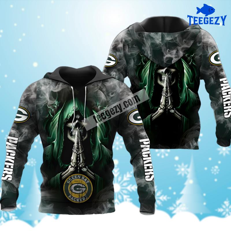 Death Smoke Green Bay Packers Green Black Dad Mom 3D Hoodie Death Smoke Green Bay Packers Green Black Dad Mom 3D Hoodie