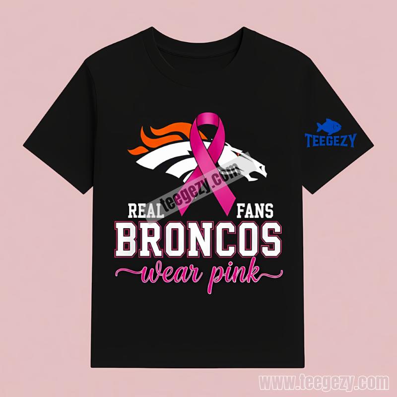 Denver Broncos Breast Cancer Awareness Fans Pink T-Shirt Denver Broncos Breast Cancer Awareness Fans Pink T-Shirt