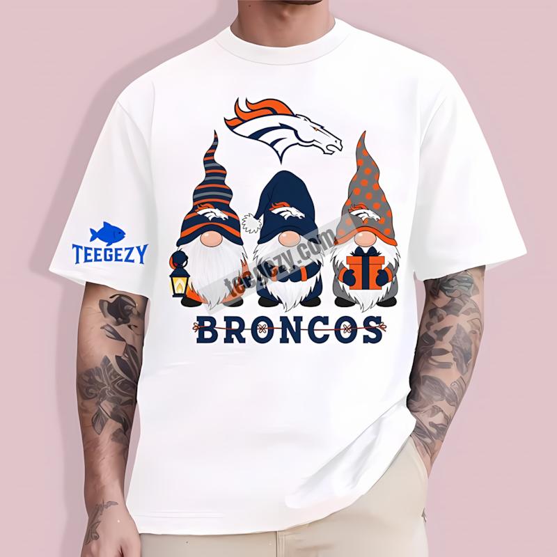 Denver Broncos Christmas Gnomes Personalized T-Shirt Denver Broncos Christmas Gnomes Personalized T-Shirt