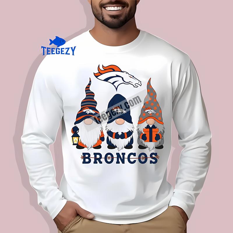Denver Broncos Christmas Gnomes Personalized Long Sleeve Denver Broncos Christmas Gnomes Personalized Long Sleeve