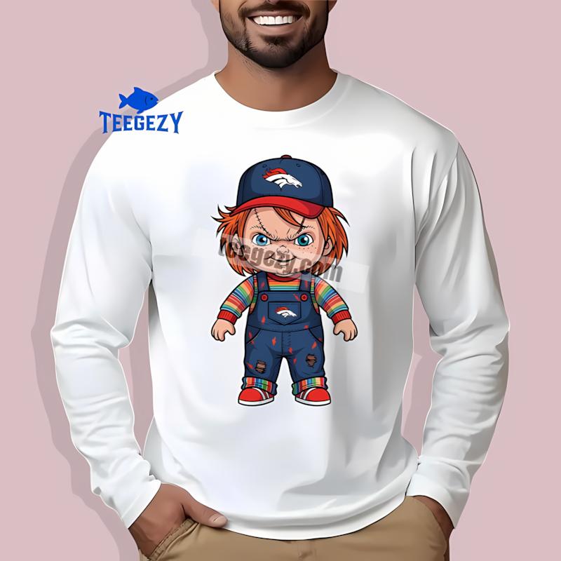 Denver Broncos Chucky Killer Halloween Graphic Long Sleeve Denver Broncos Chucky Killer Halloween Graphic Long Sleeve