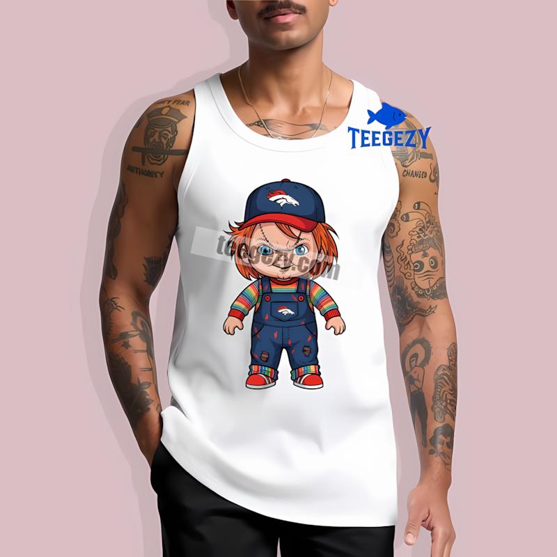 Denver Broncos Chucky Killer Halloween Graphic Tanktop Denver Broncos Chucky Killer Halloween Graphic Tanktop