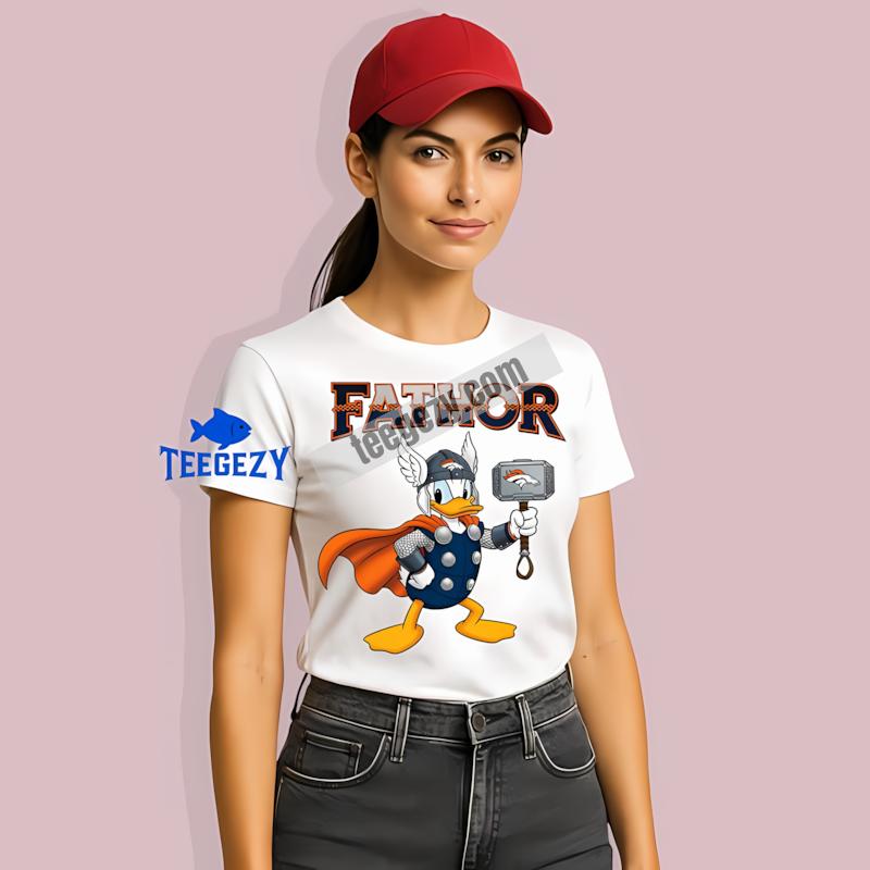 Denver Broncos Donald Duck Fathor All Day T-Shirt Denver Broncos Donald Duck Fathor All Day T-Shirt