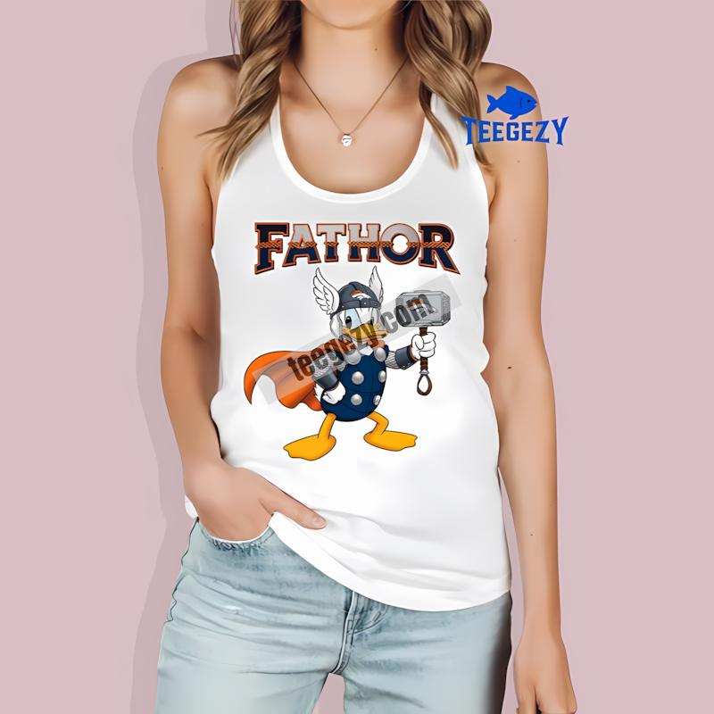 Denver Broncos Donald Duck Fathor All Day Tanktop Denver Broncos Donald Duck Fathor All Day Tanktop