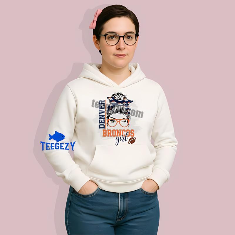 Denver Broncos Girl Fan Cheap Custom Hoodie Denver Broncos Girl Fan Cheap Custom Hoodie