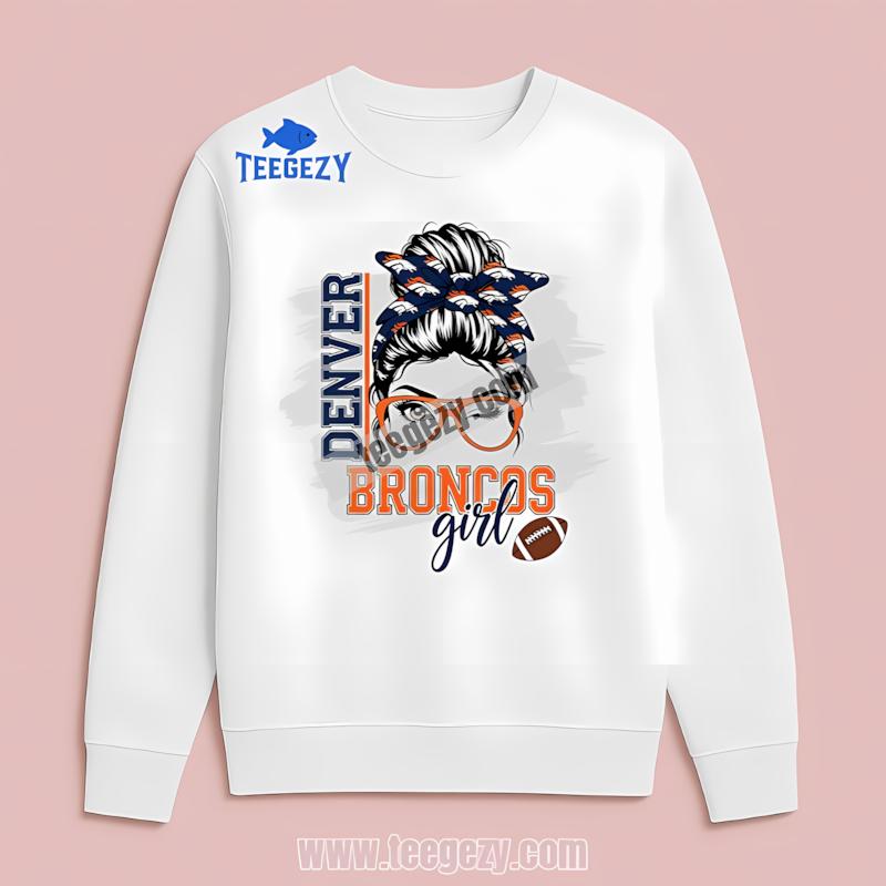 Denver Broncos Girl Fan Cheap Custom Long Sleeve Denver Broncos Girl Fan Cheap Custom Long Sleeve