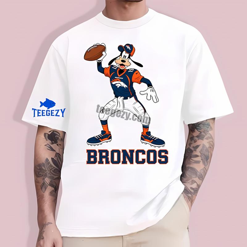 Denver Broncos Goofy Football Quarterback Mens T-Shirt Denver Broncos Goofy Football Quarterback Mens T-Shirt