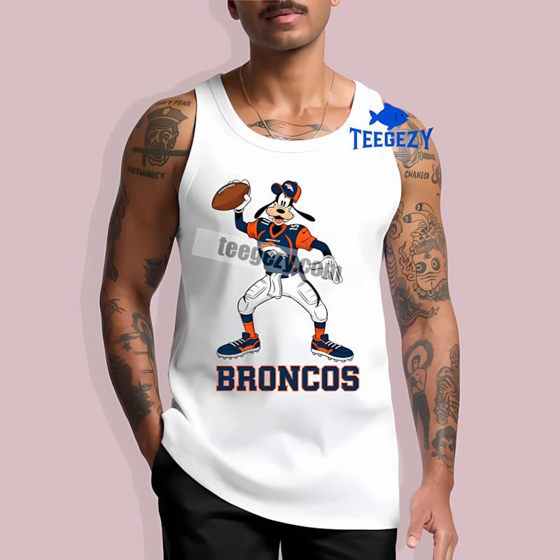 Denver Broncos Goofy Football Quarterback Mens Tanktop Denver Broncos Goofy Football Quarterback Mens Tanktop