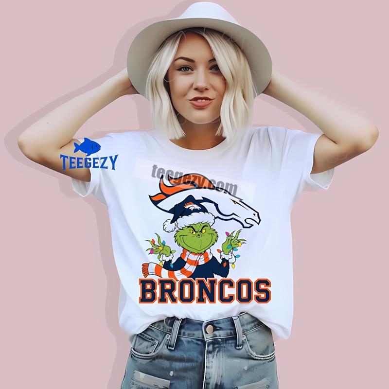 Denver Broncos Grinch Christmas Funny Fan T-Shirt Denver Broncos Grinch Christmas Funny Fan T-Shirt
