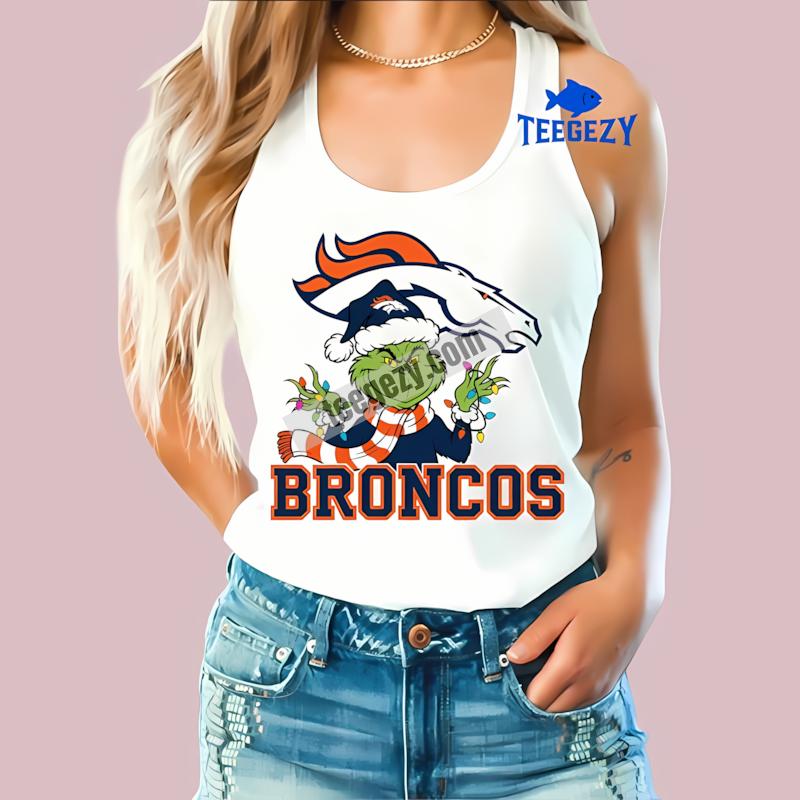 Denver Broncos Grinch Christmas Funny Fan Tanktop Denver Broncos Grinch Christmas Funny Fan Tanktop