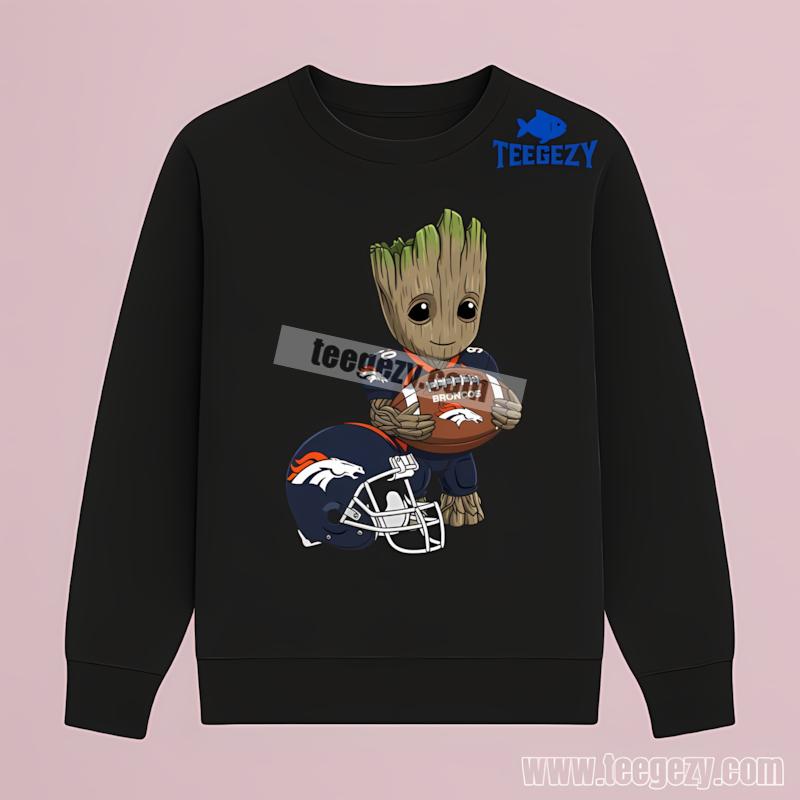 Denver Broncos Groot Football Casual Long Sleeve Denver Broncos Groot Football Casual Long Sleeve