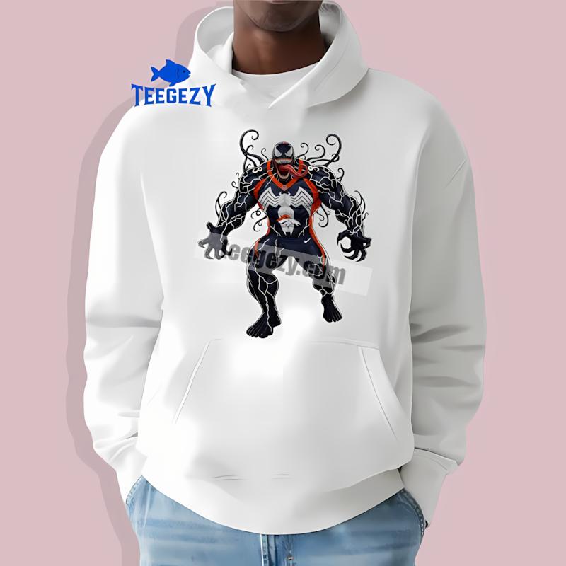 Denver Broncos Halloween Venom Graphic Hoodie Denver Broncos Halloween Venom Graphic Hoodie