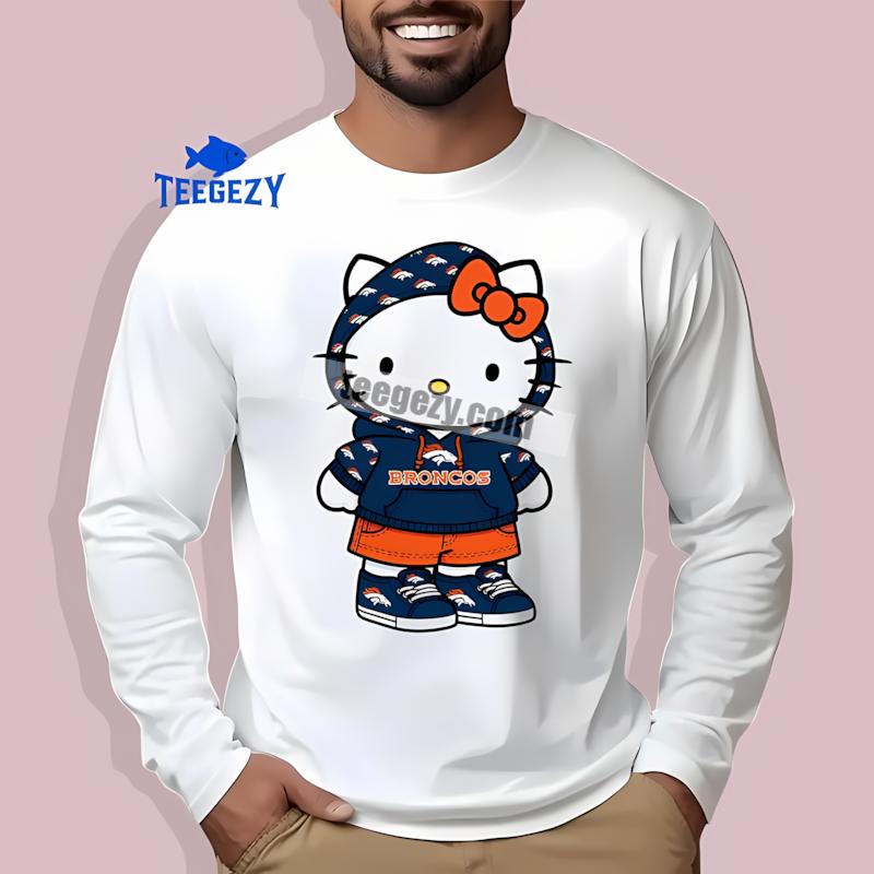 Denver Broncos Hello Kitty Classic Fan Long Sleeve Denver Broncos Hello Kitty Classic Fan Long Sleeve