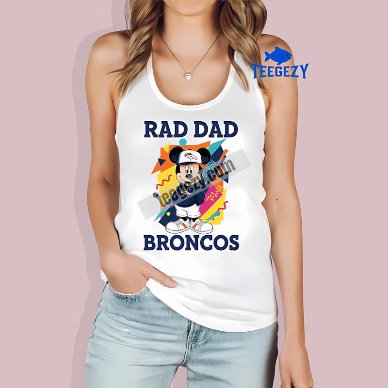 Denver Broncos Mickey Mouse Rad Dad Mens Graphic Tanktop Denver Broncos Mickey Mouse Rad Dad Mens Graphic Tanktop