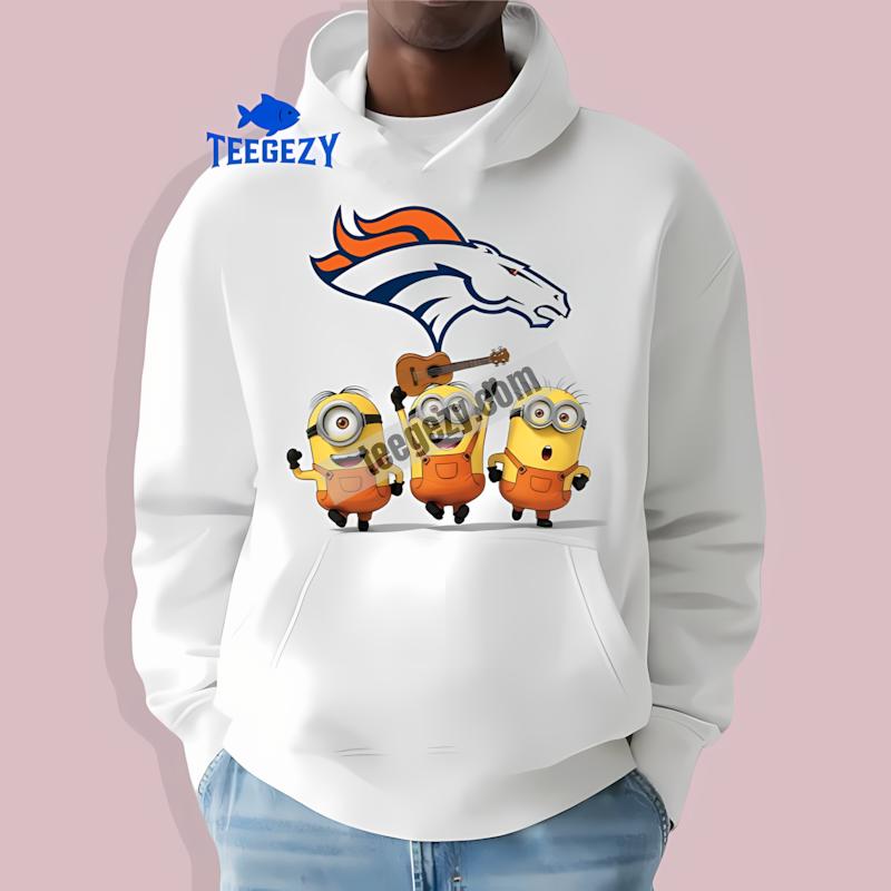 Denver Broncos Minions Custom Fan Hoodie Denver Broncos Minions Custom Fan Hoodie