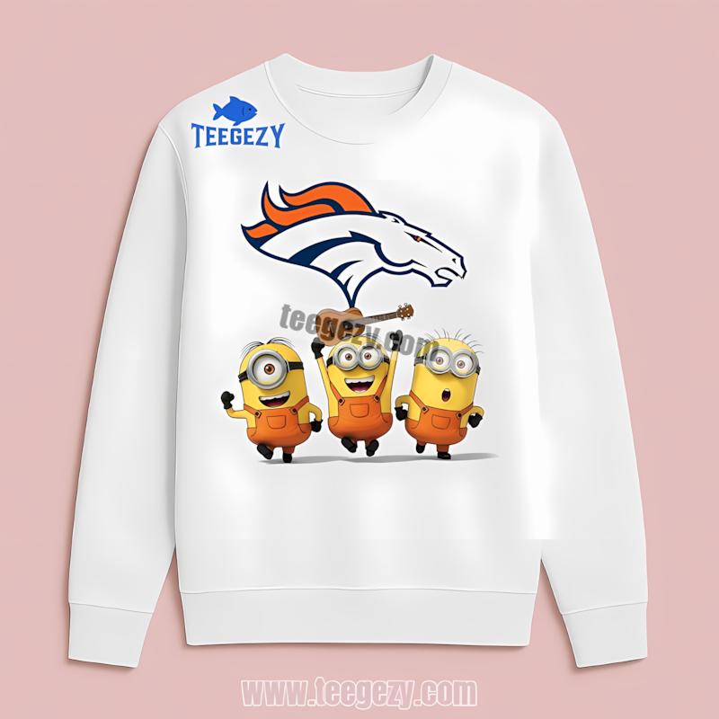 Denver Broncos Minions Custom Fan Long Sleeve Denver Broncos Minions Custom Fan Long Sleeve