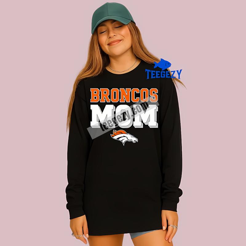 Denver Broncos Mom Mens Graphic Long Sleeve Denver Broncos Mom Mens Graphic Long Sleeve