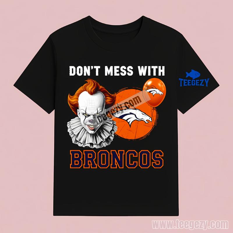Denver Broncos Pennywise Halloween Regular T-Shirt Denver Broncos Pennywise Halloween Regular T-Shirt