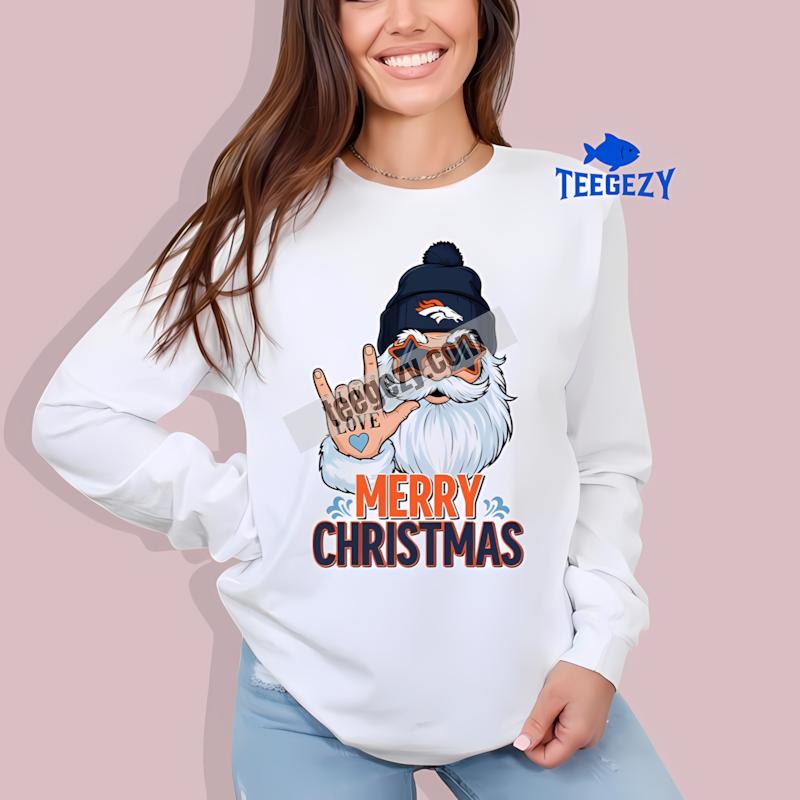 Denver Broncos Rock Santa Merry Christmas Unisex Long Sleeve Denver Broncos Rock Santa Merry Christmas Unisex Long Sleeve