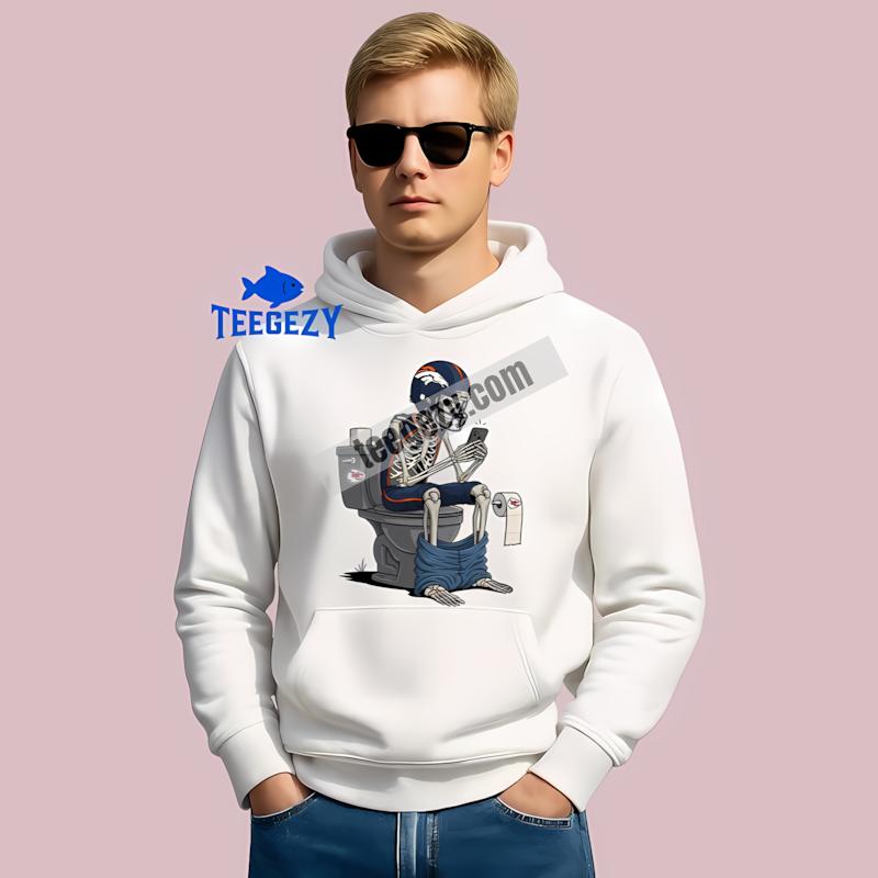 Denver Broncos Skeleton Toilet Chiefs Rivalry Classic Hoodie Denver Broncos Skeleton Toilet Chiefs Rivalry Classic Hoodie