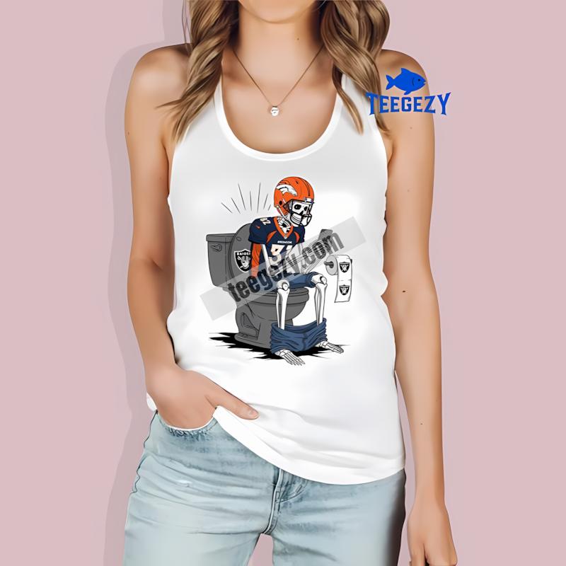 Denver Broncos Skeleton Toilet Raiders Rivalry Mens Tanktop Denver Broncos Skeleton Toilet Raiders Rivalry Mens Tanktop
