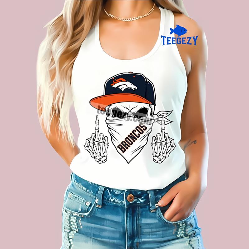 Denver Broncos Skull Bandana Womens Tanktop Denver Broncos Skull Bandana Womens Tanktop