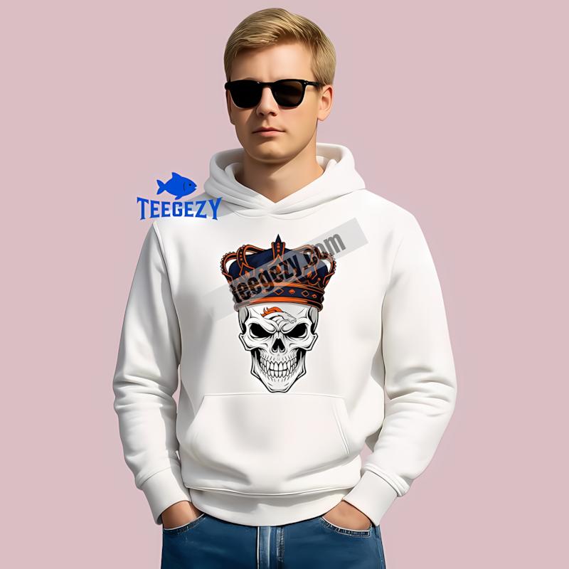 Denver Broncos Skull Crown Dark Grunge Womens Hoodie Denver Broncos Skull Crown Dark Grunge Womens Hoodie