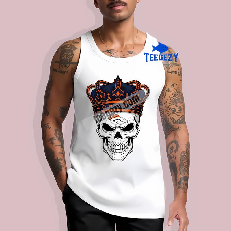 Denver Broncos Skull Crown Dark Grunge Womens Tanktop Denver Broncos Skull Crown Dark Grunge Womens Tanktop