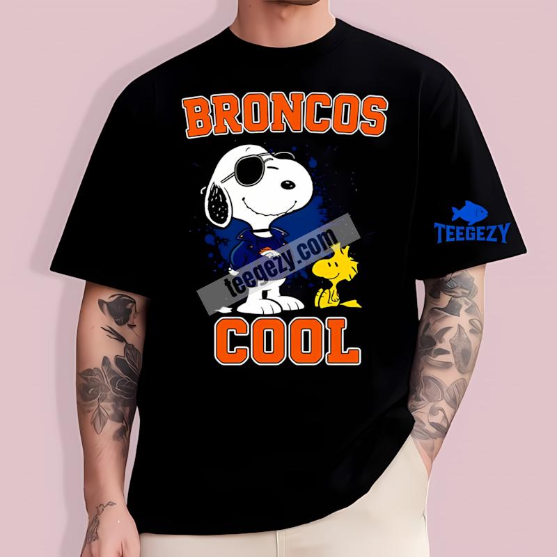Denver Broncos Snoopy Cool Printed T-Shirt Denver Broncos Snoopy Cool Printed T-Shirt