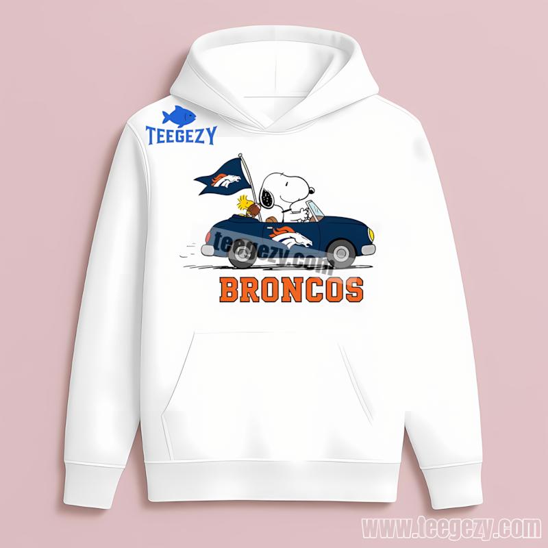 Denver Broncos Snoopy Driving Car Statement Hoodie Denver Broncos Snoopy Driving Car Statement Hoodie