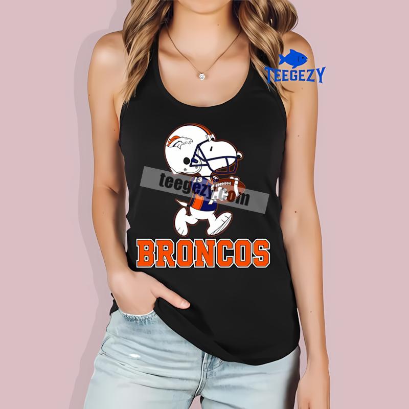 Denver Broncos Snoopy Football Running Custom Tanktop Denver Broncos Snoopy Football Running Custom Tanktop