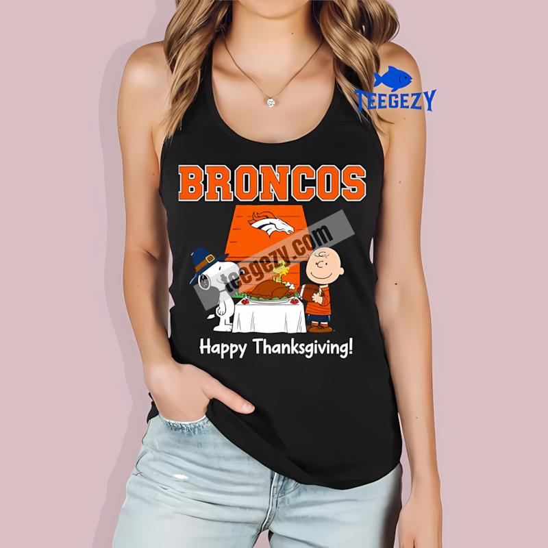 Denver Broncos Snoopy Thanksgiving Graphic Tanktop Denver Broncos Snoopy Thanksgiving Graphic Tanktop