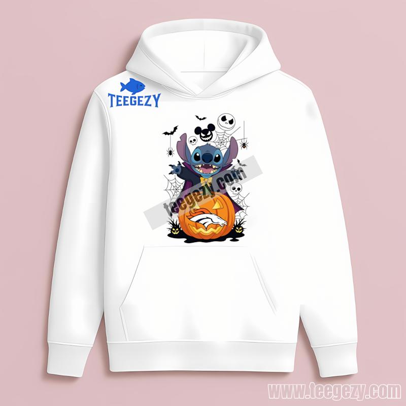 Denver Broncos Stitch Witch Halloween Funny Hoodie Denver Broncos Stitch Witch Halloween Funny Hoodie