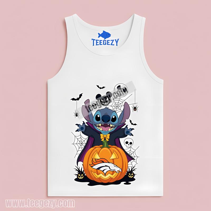 Denver Broncos Stitch Witch Halloween Funny Tanktop Denver Broncos Stitch Witch Halloween Funny Tanktop