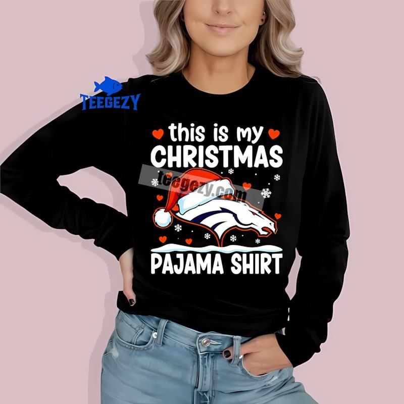 Denver Broncos This Is My Christmas Pajama Mens Graphic Long Sleeve Denver Broncos This Is My Christmas Pajama Mens Graphic Long Sleeve