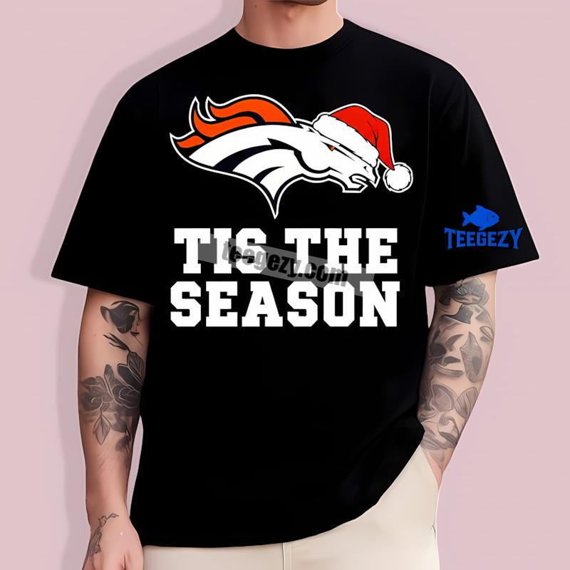 Denver Broncos Tis The Season Christmas Mens Graphic T-Shirt Denver Broncos Tis The Season Christmas Mens Graphic T-Shirt