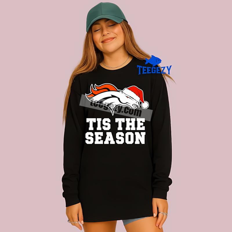 Denver Broncos Tis The Season Christmas Mens Graphic Long Sleeve Denver Broncos Tis The Season Christmas Mens Graphic Long Sleeve