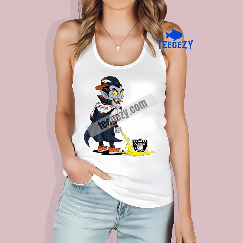 Denver Broncos Vs Raiders Dracula Rivalry Cotton Tanktop Denver Broncos Vs Raiders Dracula Rivalry Cotton Tanktop