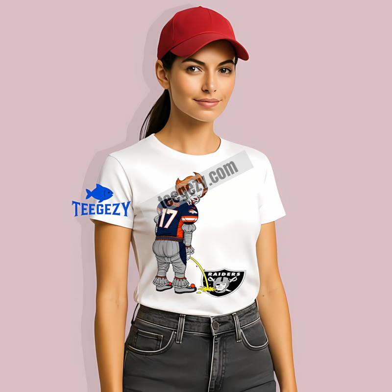 Denver Broncos Vs Raiders Halloween Pennywise Rivalry Classic T-Shirt Denver Broncos Vs Raiders Halloween Pennywise Rivalry Classic T-Shirt