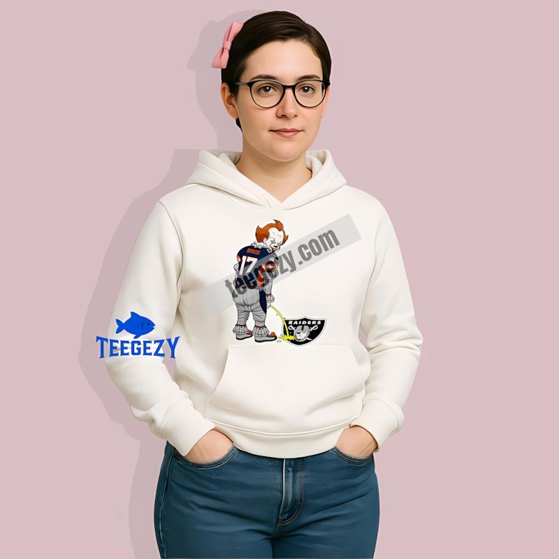 Denver Broncos Vs Raiders Halloween Pennywise Rivalry Classic Hoodie Denver Broncos Vs Raiders Halloween Pennywise Rivalry Classic Hoodie