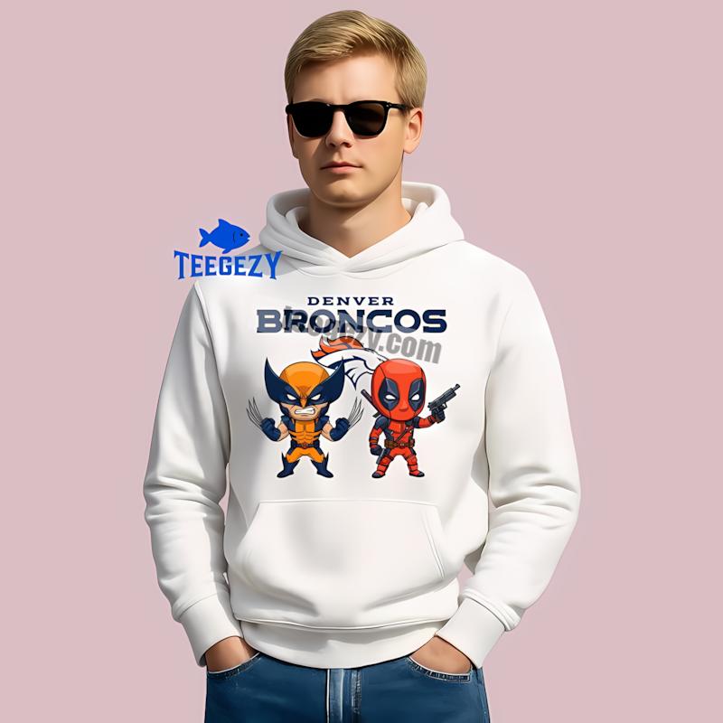 Denver Broncos Wolverine Deadpool Superhero Womens Hoodie Denver Broncos Wolverine Deadpool Superhero Womens Hoodie